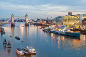 The view of the River Thames from Lower Thames Street, one of the best virtual offices in London.
