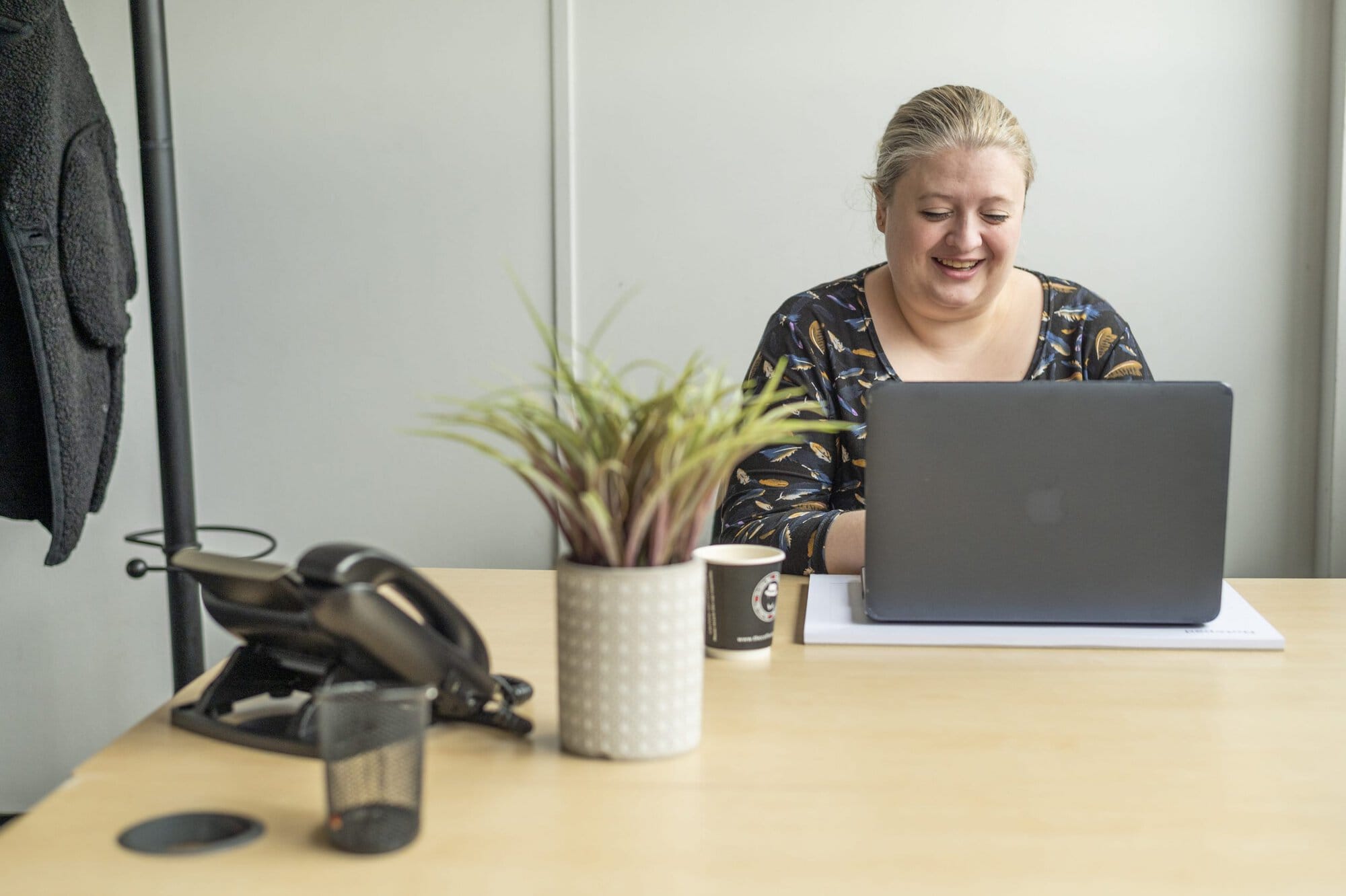 Lady working at desk